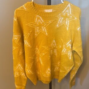 Gilded Intent Mustard Star Sweater